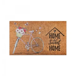 Best Kasmir Rugs 7/24 Bicycle Decorative Door Mat, 45cmx75cm, Multi Door Mats