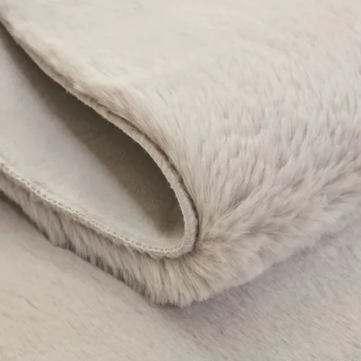 Hot Kasmir Rugs 7/24 Cosy Premium Faux Fur Rug, 120cmx120cm, Gray Faux Fur Rugs