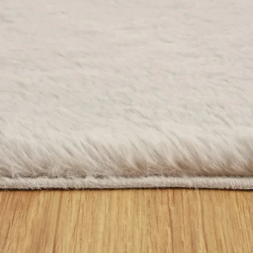Hot Kasmir Rugs 7/24 Cosy Premium Faux Fur Rug, 120cmx120cm, Gray Faux Fur Rugs