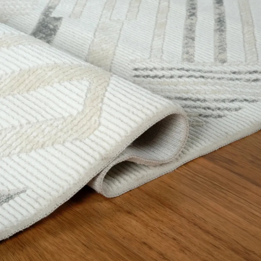 Best Kasmir Rugs 7/24 Elegante Lumina Rug, 160cmx230cm, Grey Modern Rugs