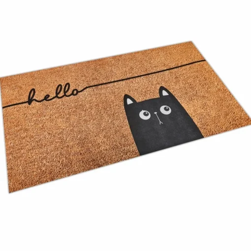New Kasmir Rugs 7/24 Sare Hello Decorative Door Mat, 45cmx75cm, Multi Door Mats