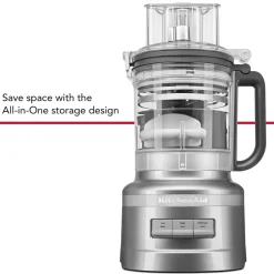 Discount KitchenAid 3 in 1 Food Processor, 300W , Contour Silver Food Processors