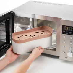 Sale Lèkuè Pasta Cooker, 28cm, Pink Cream Microwave Dishes & Bowls|Cake Tins