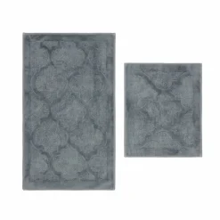 Outlet Nautica Home Katy 2-Piece Bath Mat, Grey Bath Mats