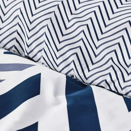Sale Nautica Home Orion 100% Turkish Cotton Duvet Cover Set, King, 230cmx220cm, Navy Blue White Duvet Cover Sets