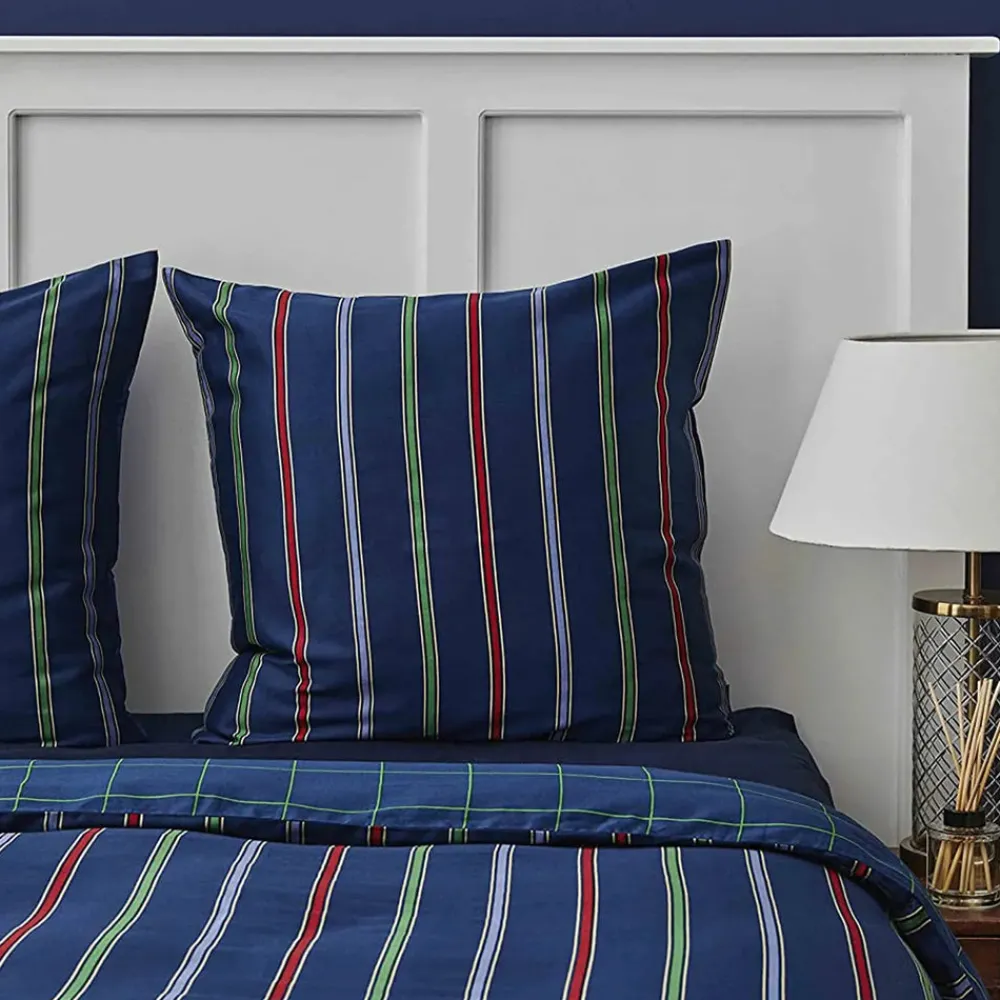 Hot Nautica Home Ray 100% Cotton Duvet Cover Set, Super King, 260cmx220cm, Navy Blue Multi Duvet Cover Sets
