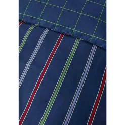 Discount Nautica Home Ray 100% Cotton Duvet Cover Set, King, 230cmx220cm, Navy Blue Multi Duvet Cover Sets