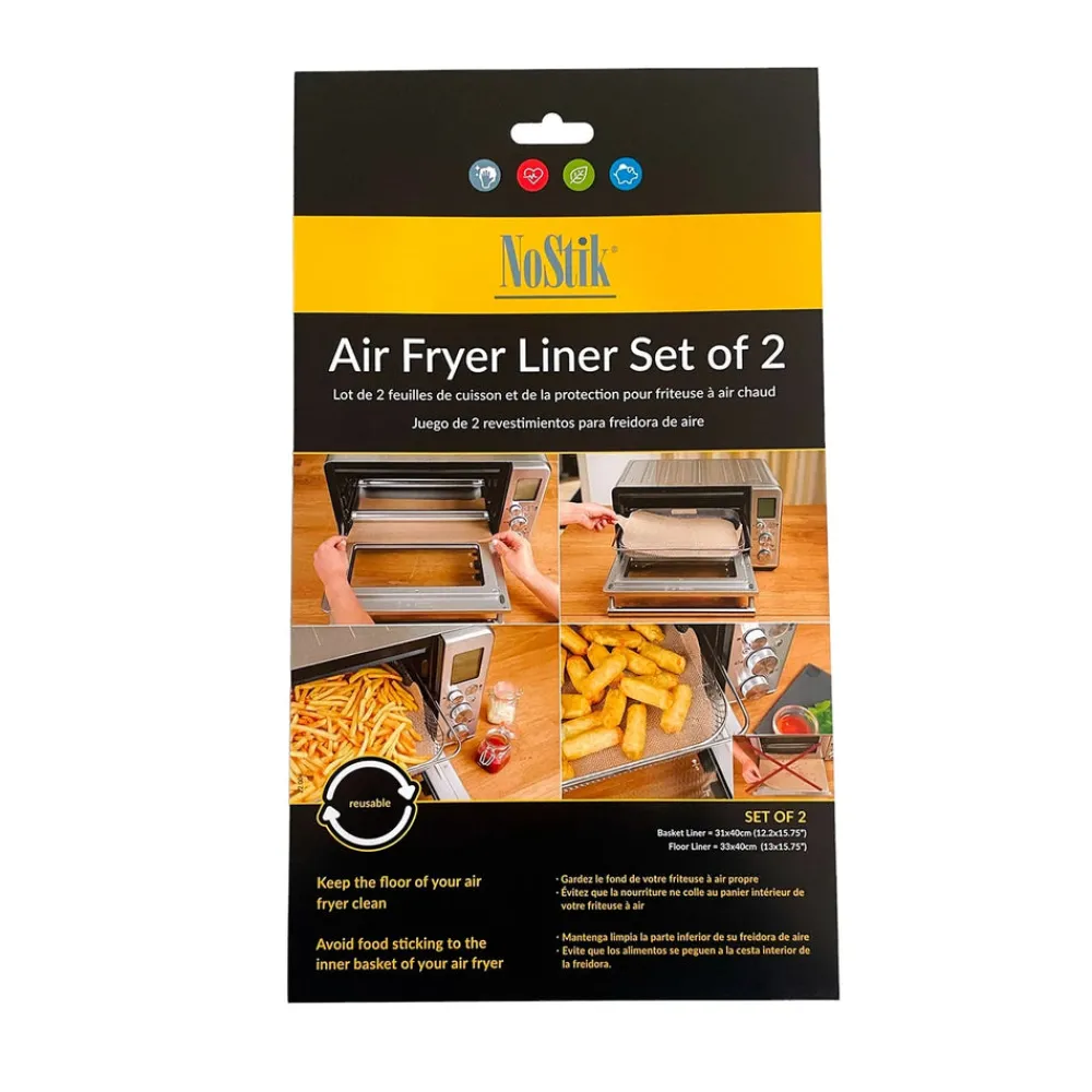 New Nostik 2-Piece Rectangular Air Fyer and Oven Liner, Kitchen Gadgets