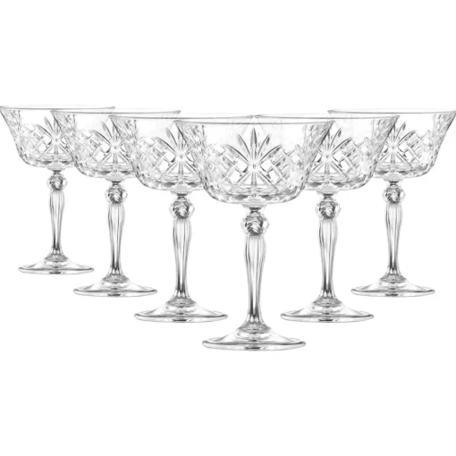 Sale Rcr Melodia 6-Piece Champagne Set, 260ml, Transparent Wine And Champagne Glasses