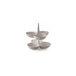 Discount Tiffany 2-Tier Snack Bowls, 25cmx25cmx25.5cm, Taupe Bowls